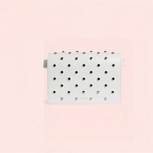 Perrin NWOT white calf leather studded clutch/belt/shoulder bag RARE